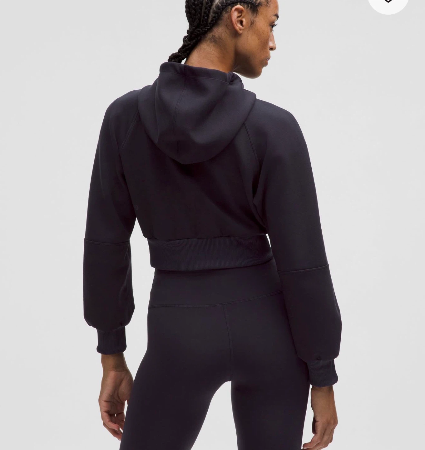 Lululemon Black Cropped Hoodie