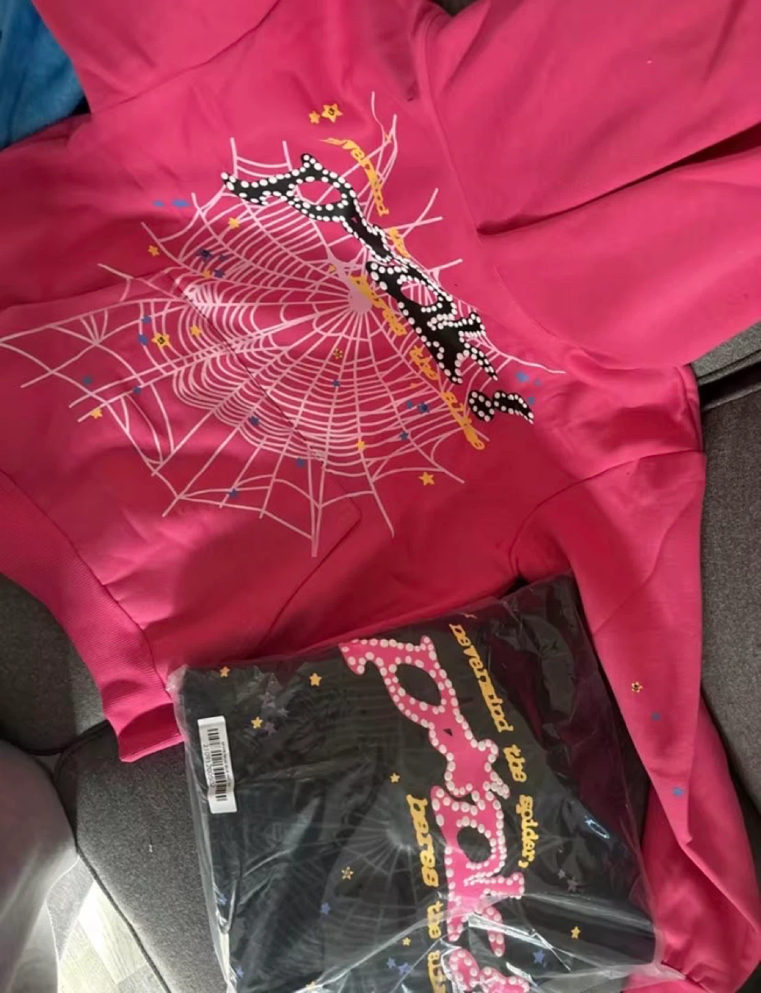 Sp5der Hoodie Pink/Black Size L - photo 4