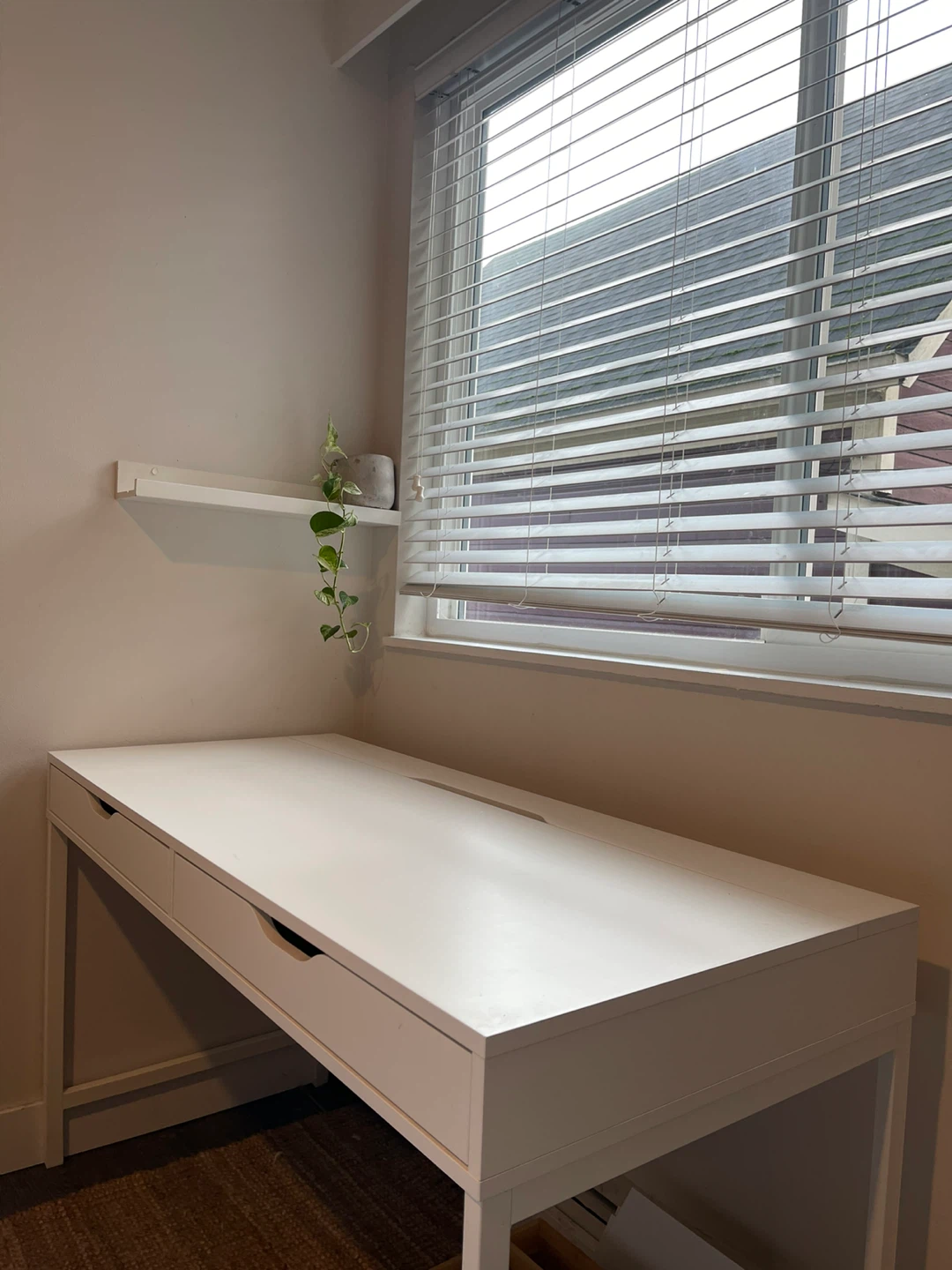 White Desk with Drawers