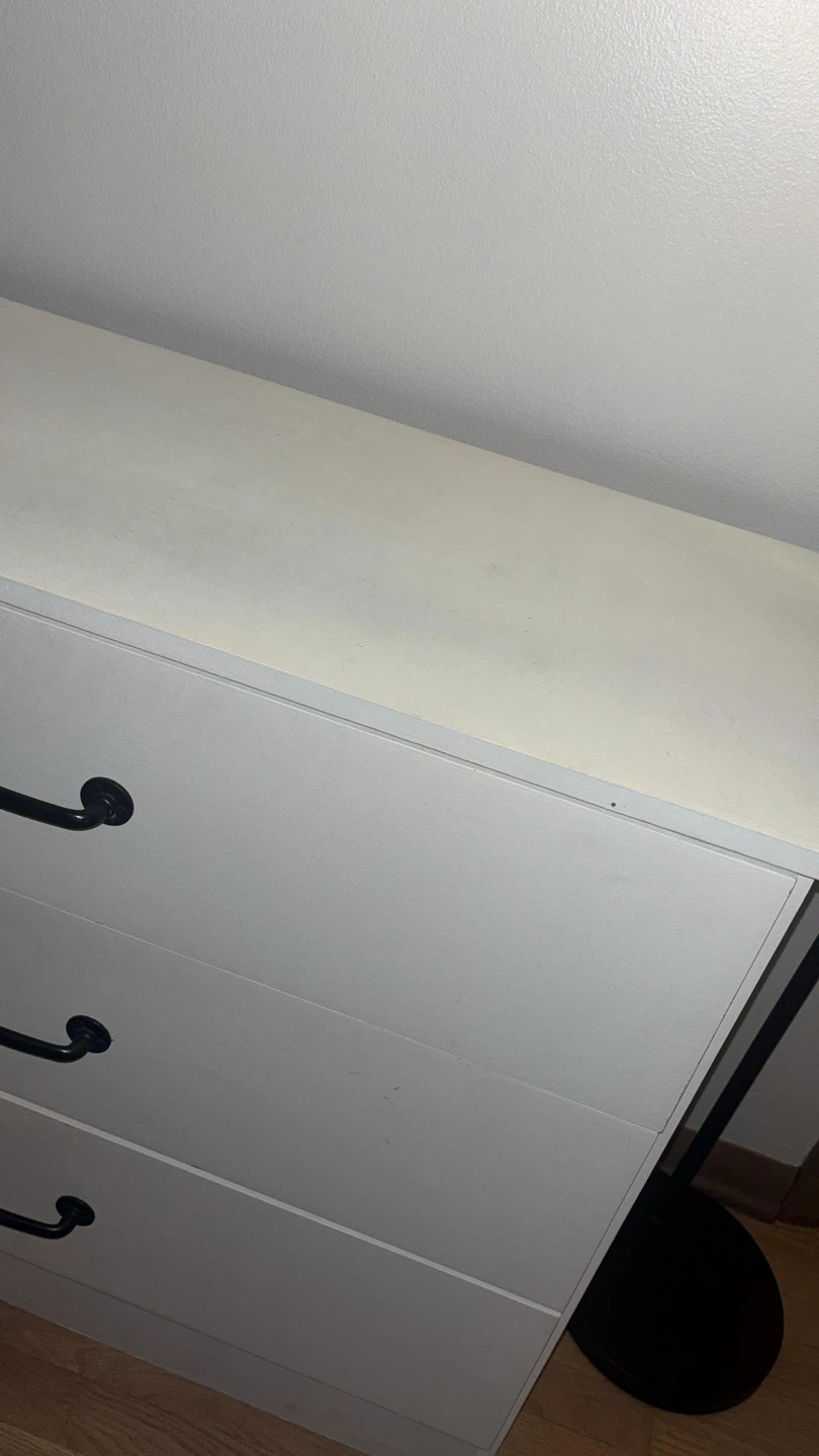 White 3-Drawer Dresser - photo 2
