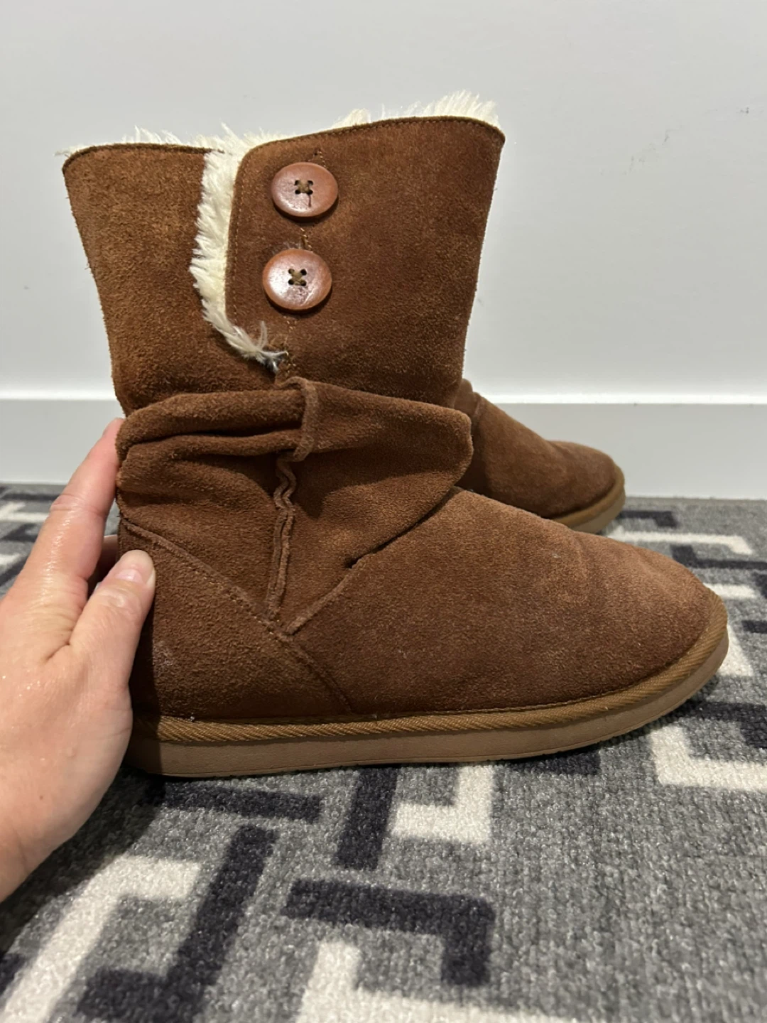 Firefly Brown Suede Boots - Size 8