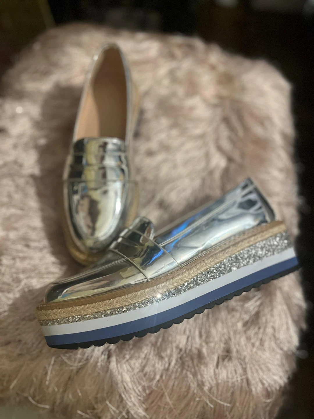 ALDO Silver Platform Loafers - photo 3