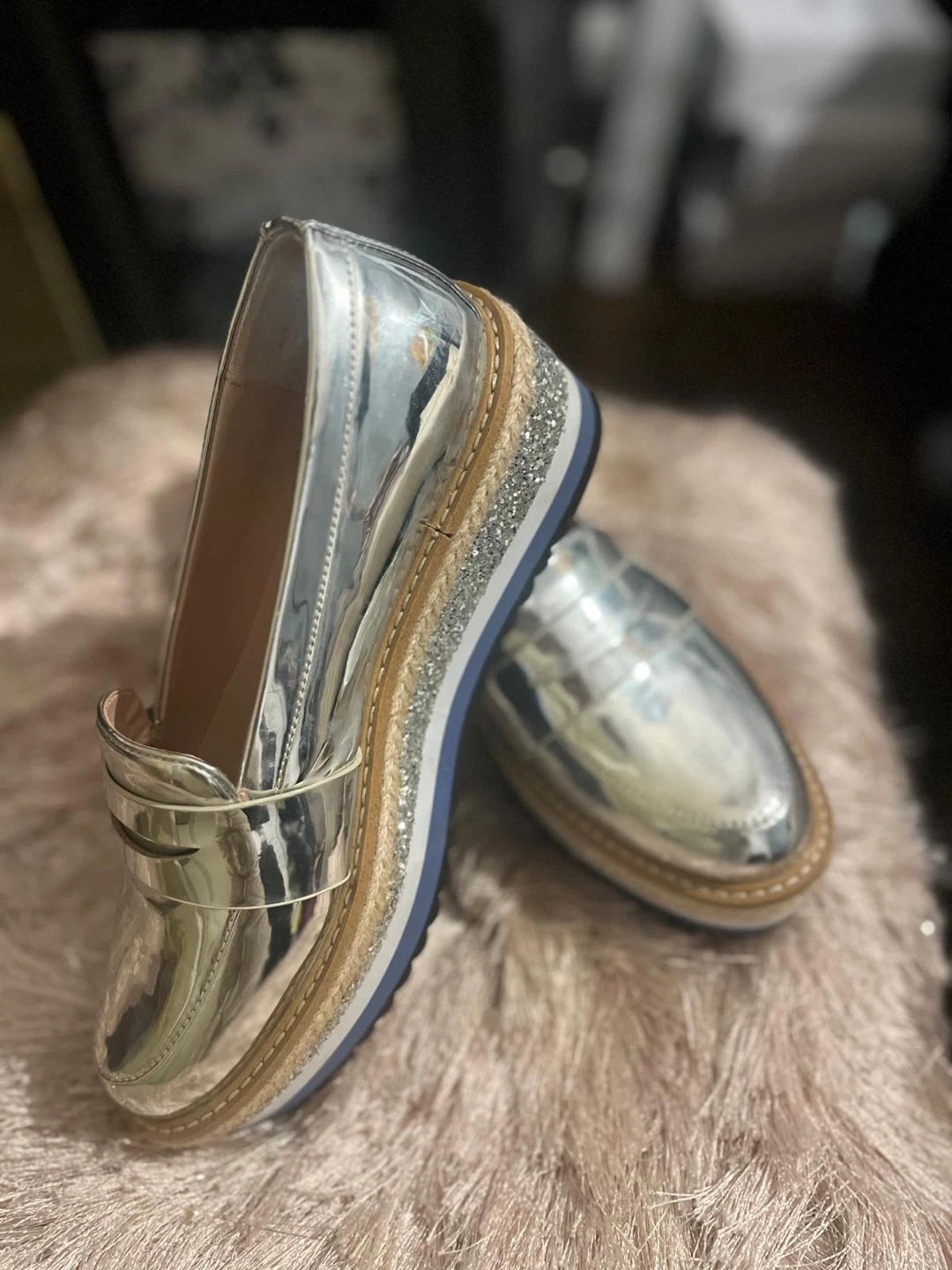 ALDO Silver Platform Loafers - photo 4