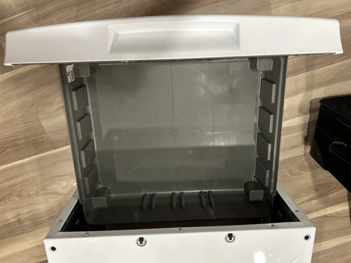 White Metal Pedestal/ Storage Box - photo 5