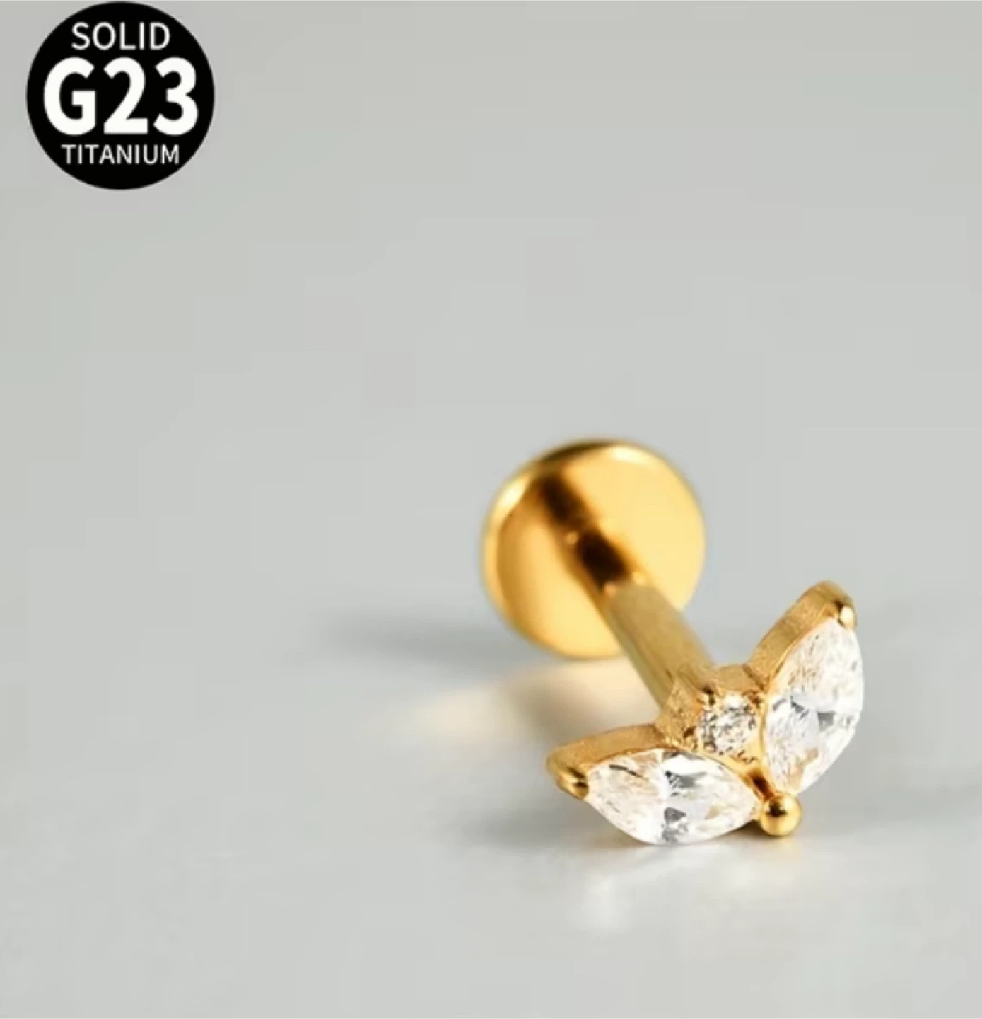 G23 Titanium Gold earring $15