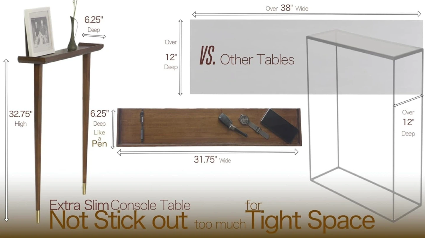 Thin Hallway Table, Console Table for Narrow Space - photo 5