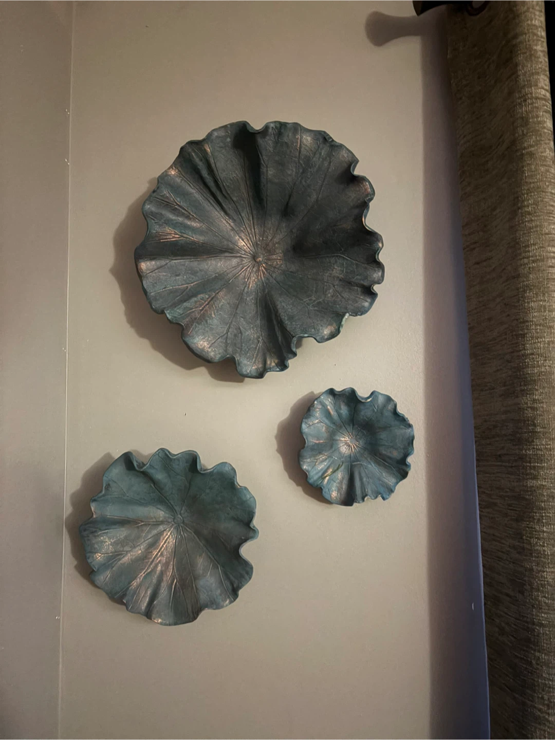 Lotus Leaf Wall Decor - Set of 3
