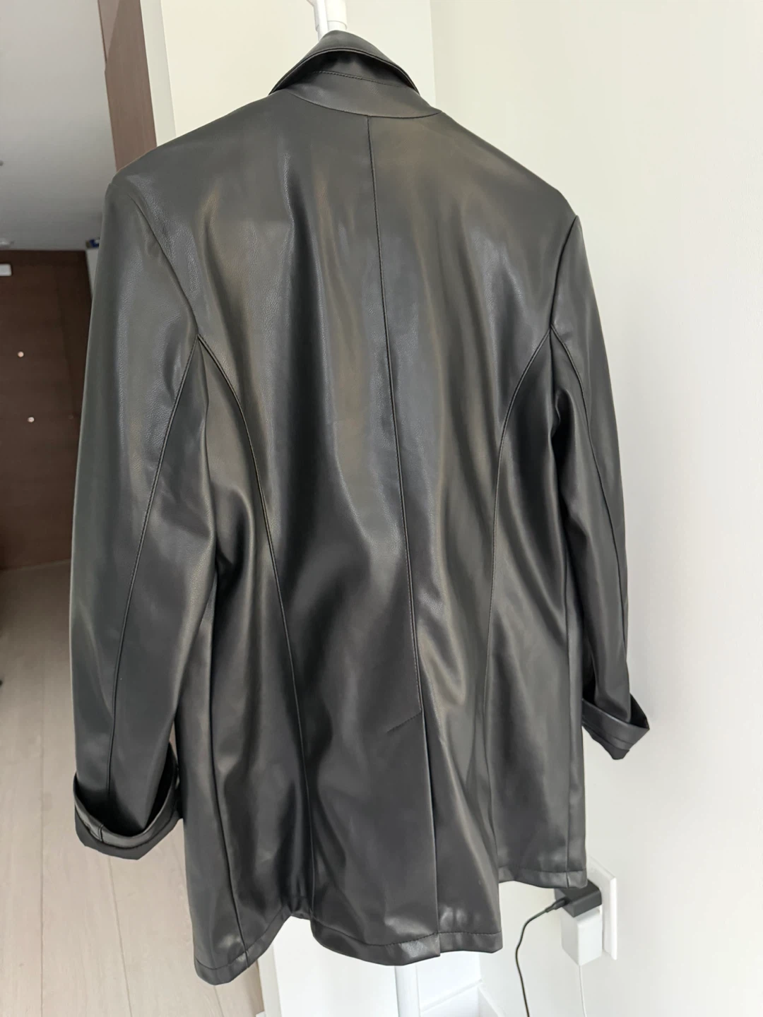 American Eagle Black Faux Leather Blazer - photo 2