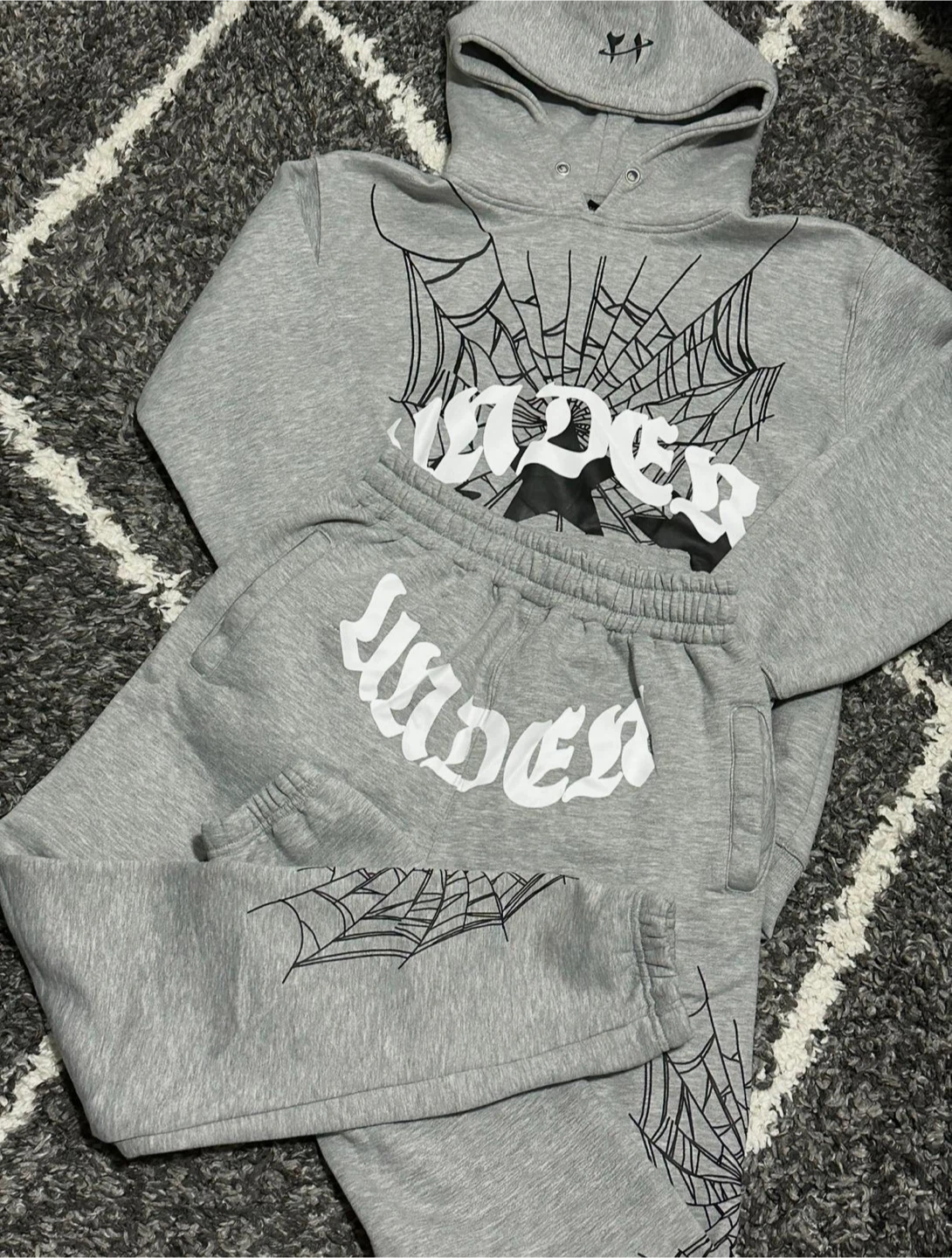 Spiderweb Hoodie and Sweatpants Set