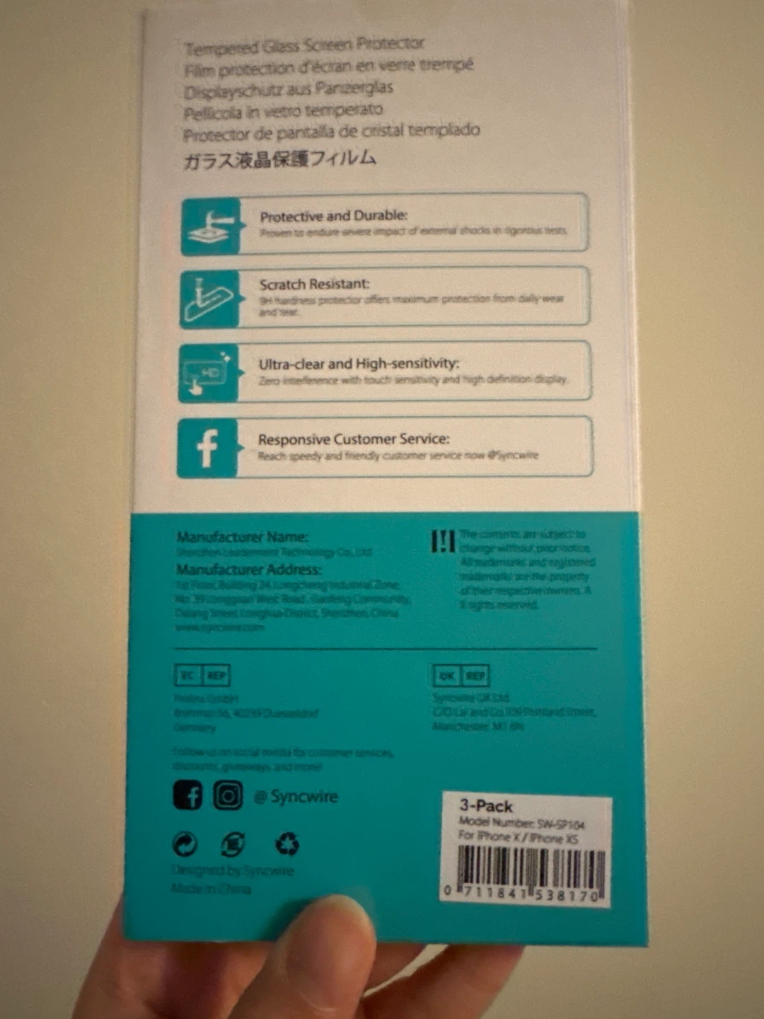 iPhone X/XS Tempered Glass Screen Protector - photo 2