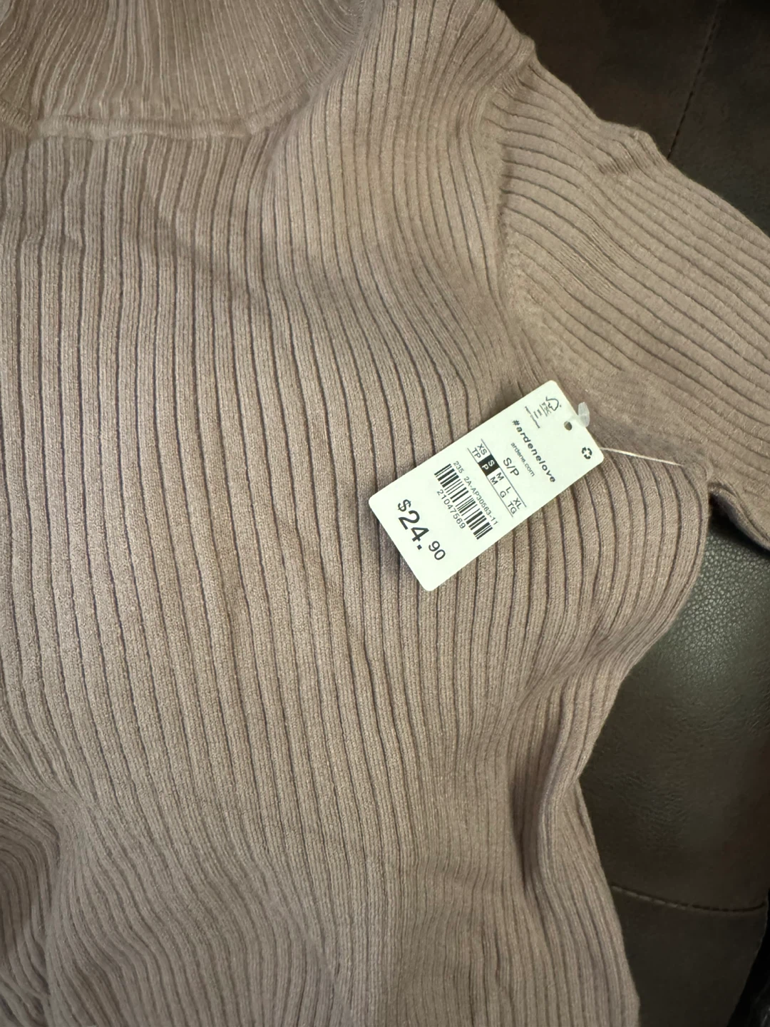 Ribbed Turtle Neck Top - Size Small - photo 2