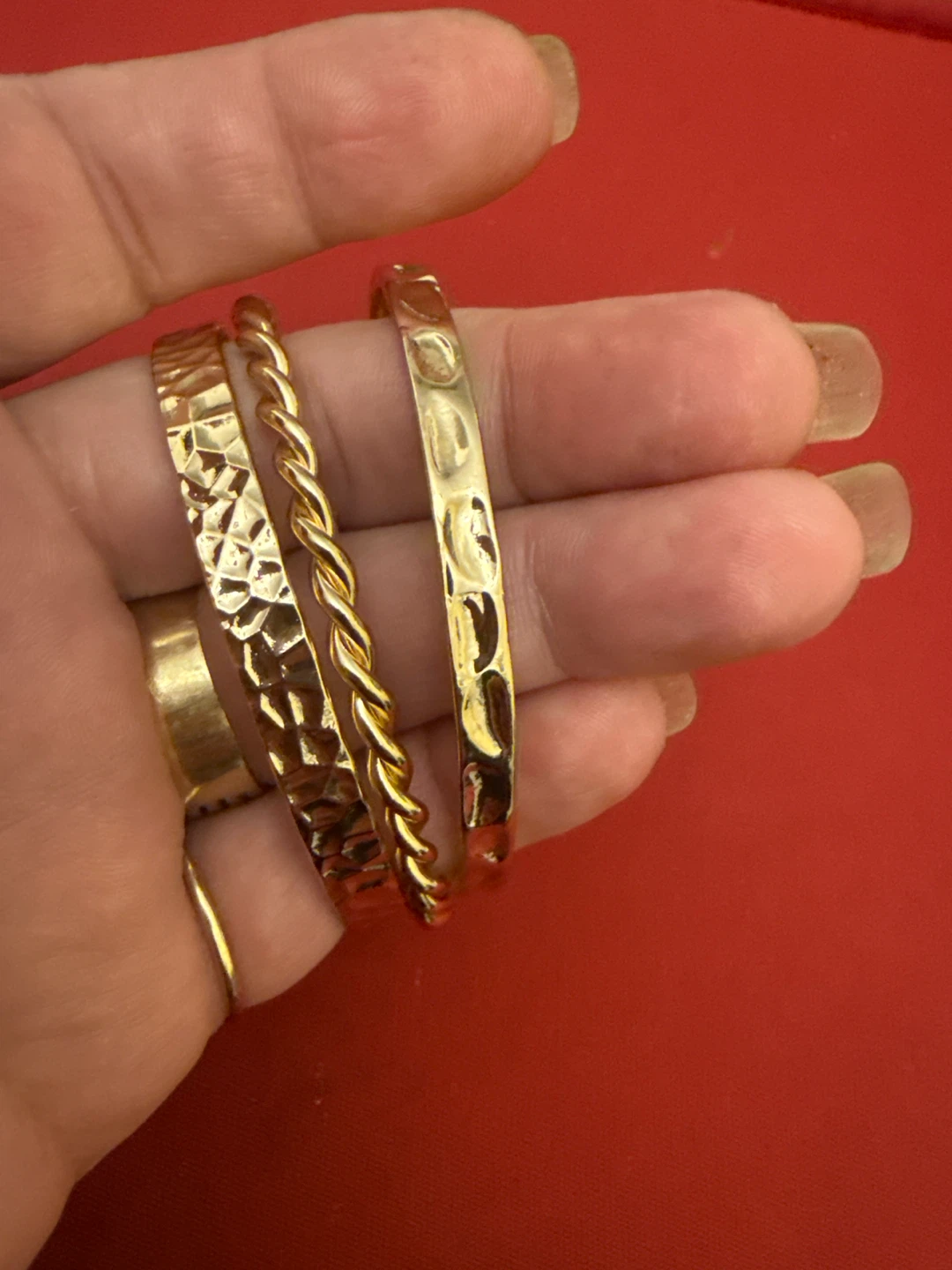 Gold Tone Bangle Bracelet Set - photo 2