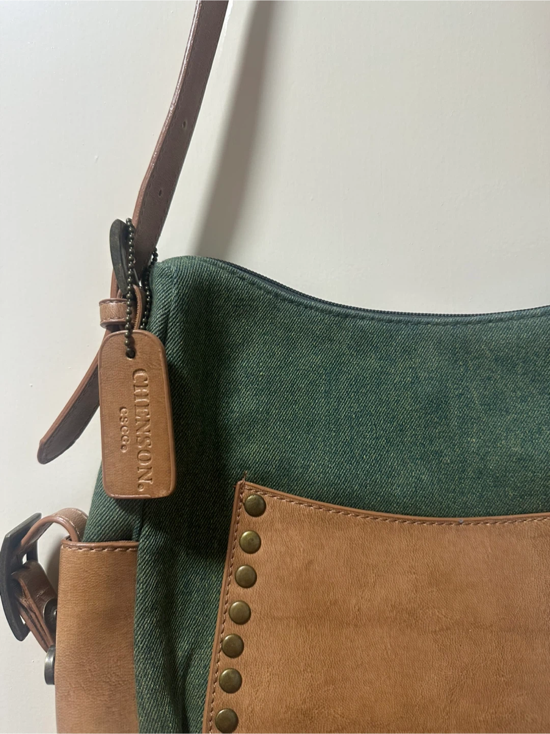 Chunson Green & Brown Shoulder Bag - photo 2