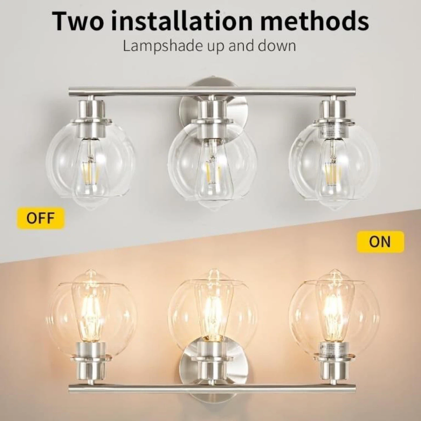 3-Light Bathroom Vanity Light Fixture - photo 2