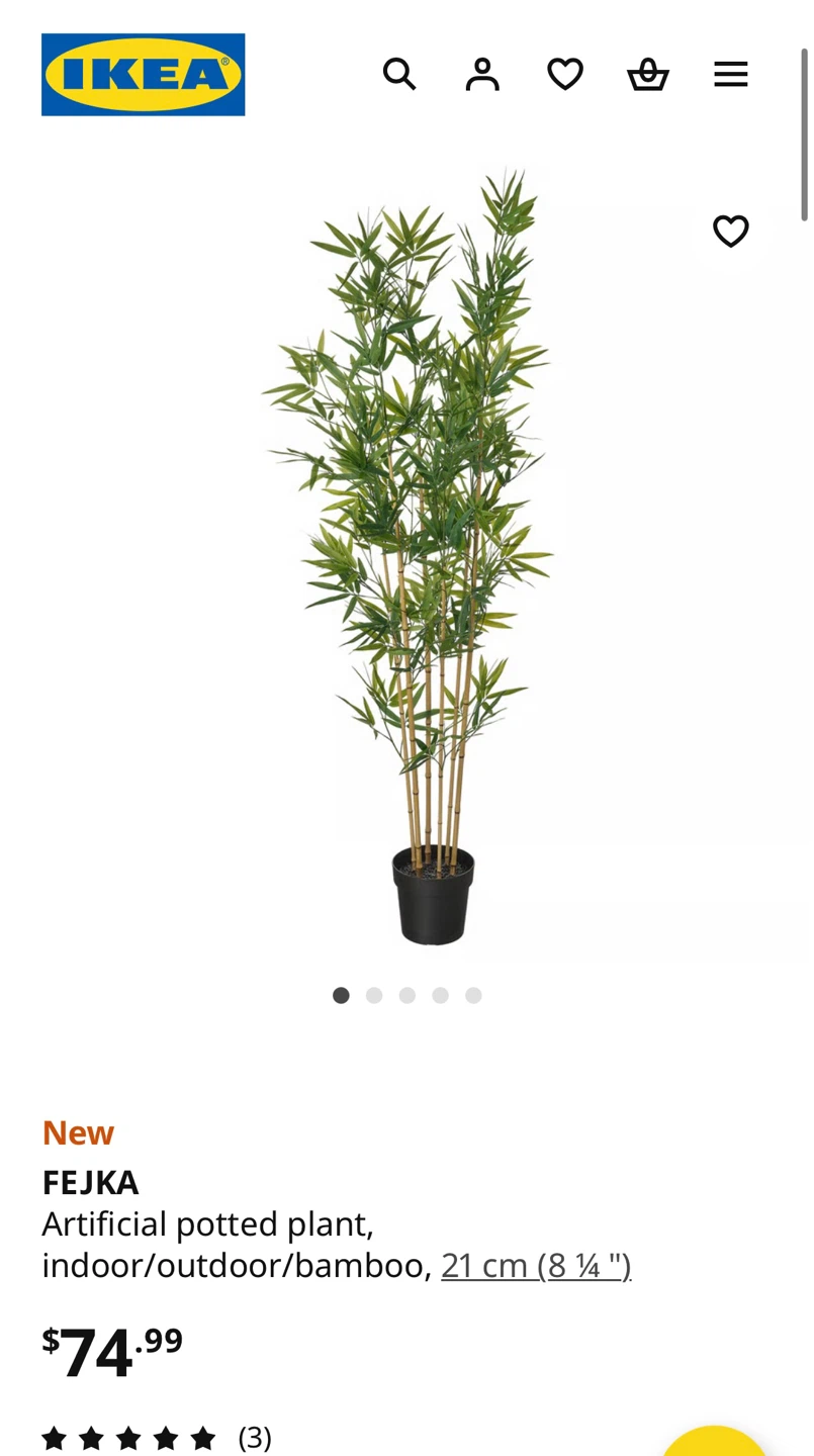IKEA FEJKA Potted Bamboo Plant x 3 available - photo 2