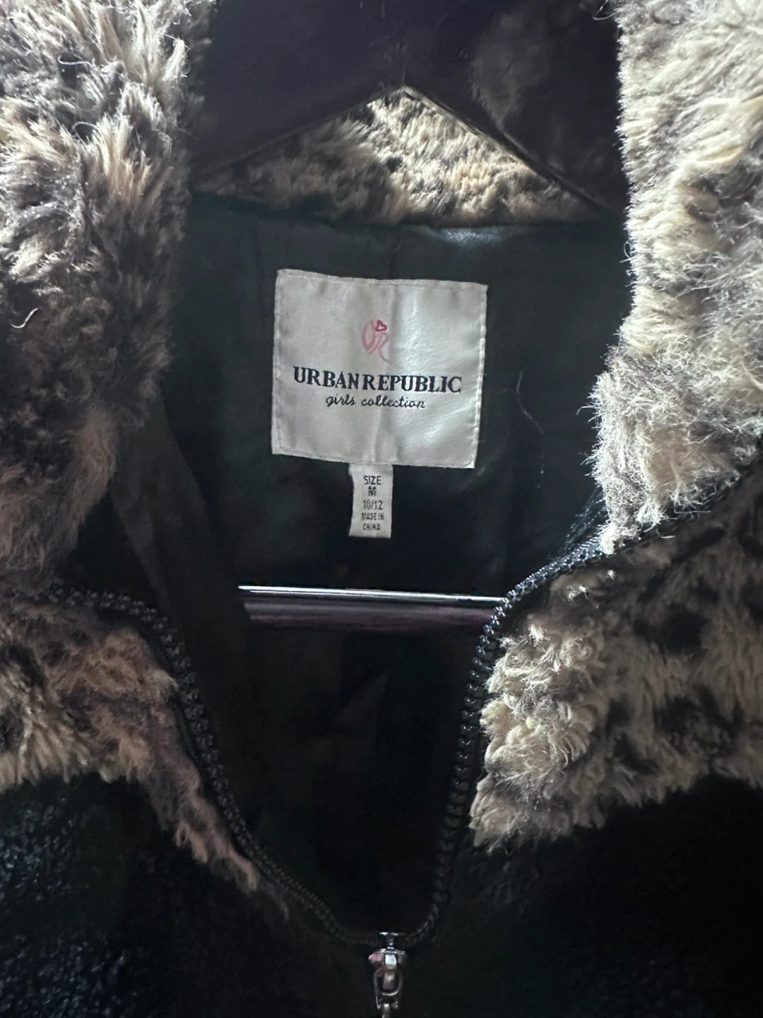 Urban Republic Girls Faux Fur Leopard Jacket - M - photo 2