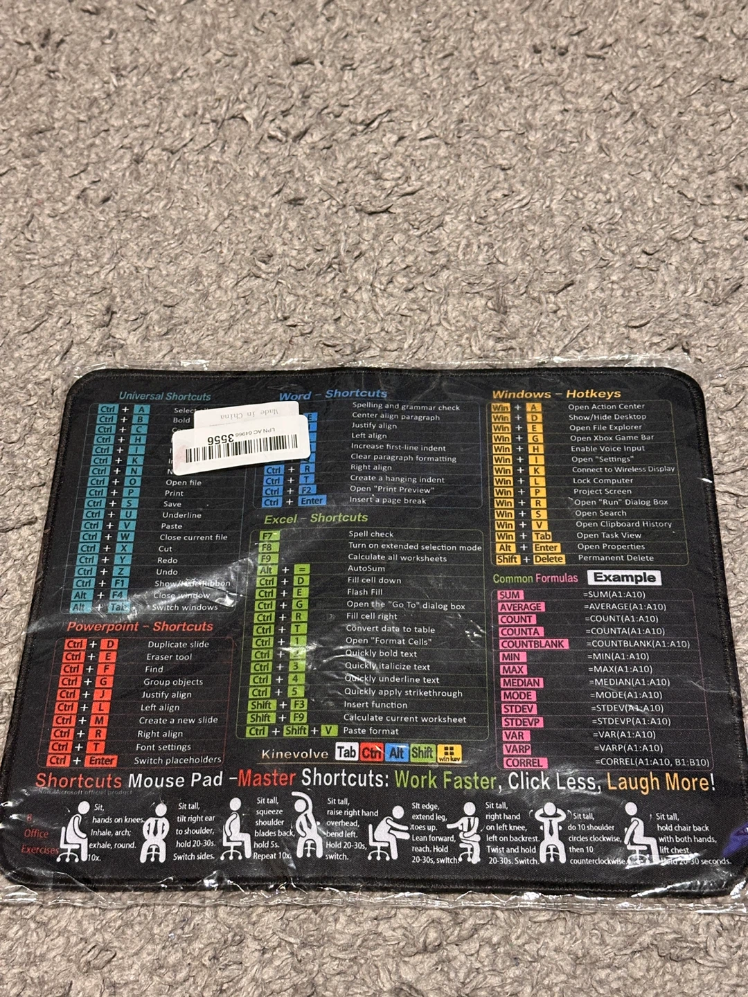 Shortcuts Mouse Pad - Master Shortcuts