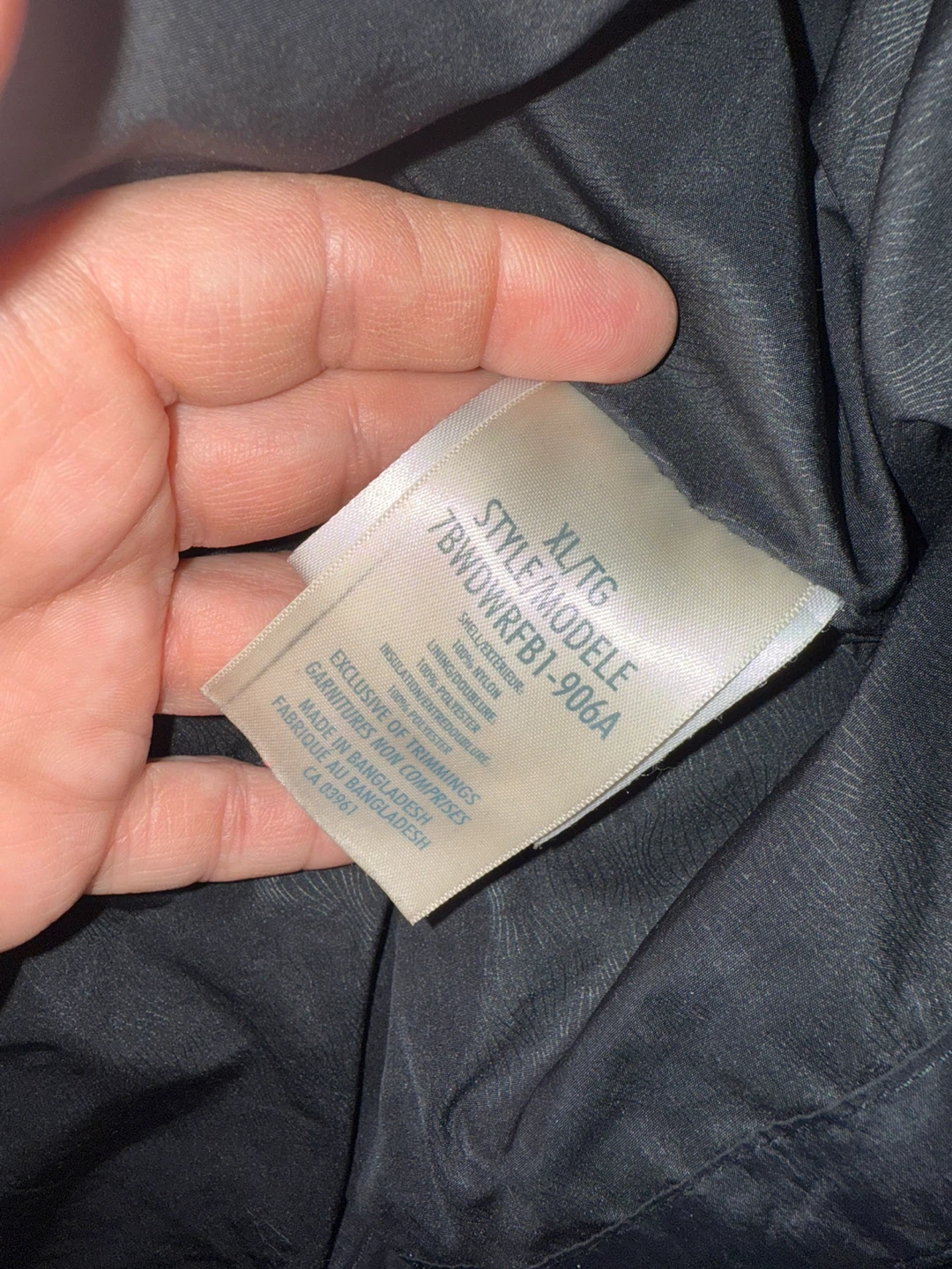 Black Puffer Vest, Size XL - photo 3