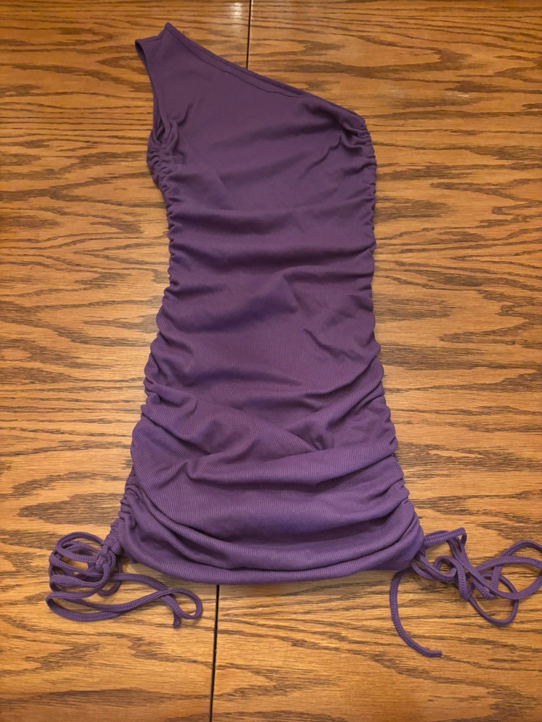 Purple One-Shoulder Mini Dress