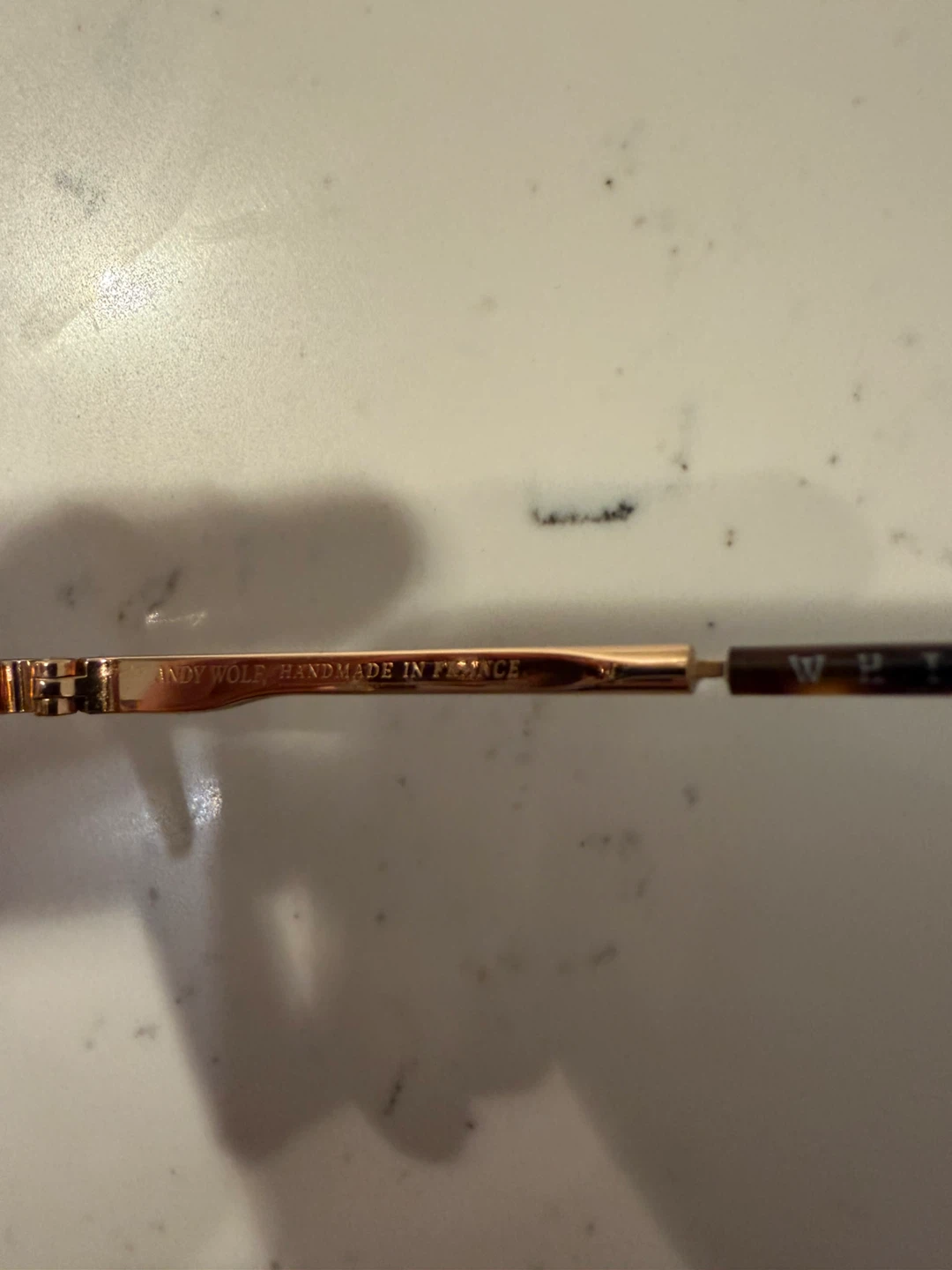 Gold Andy Wolf Handmade glasses- like new - photo 4