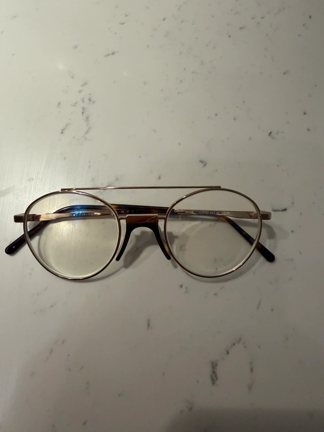 Gold Andy Wolf Handmade glasses- like new