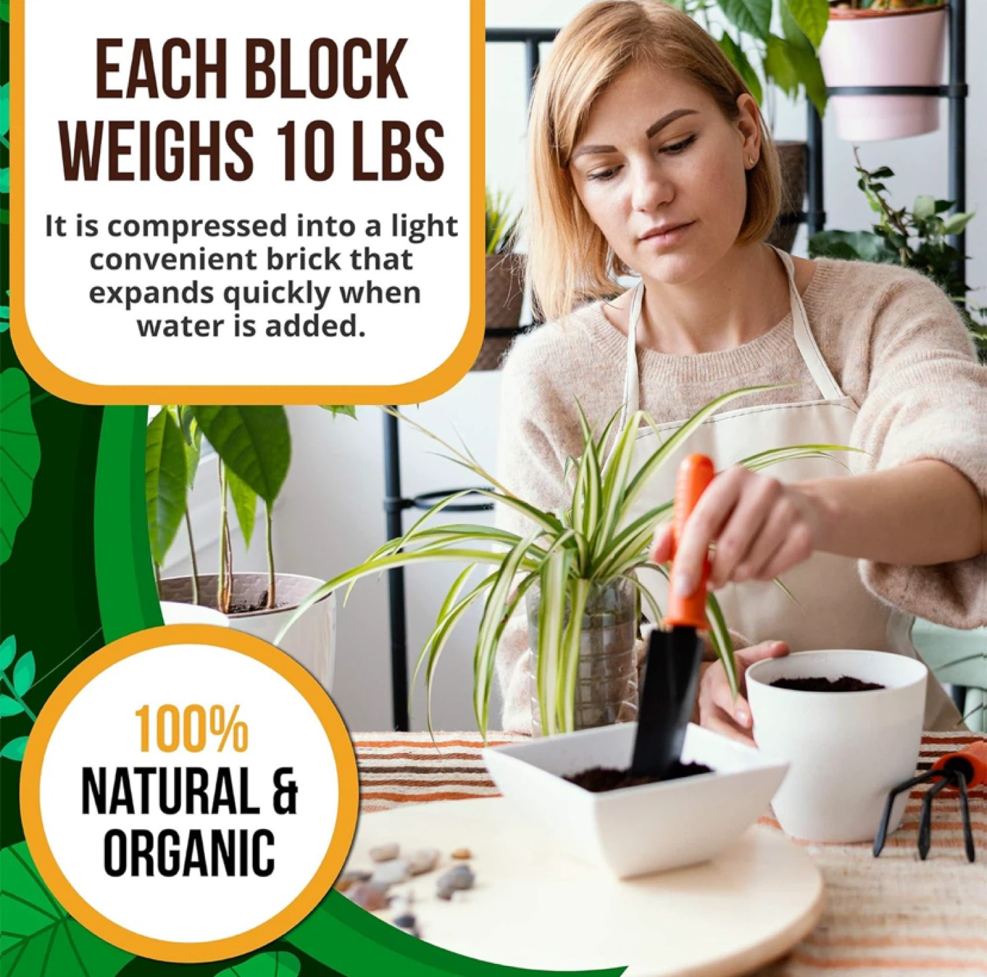 Vivlly Organic Coir Peat Block - photo 4