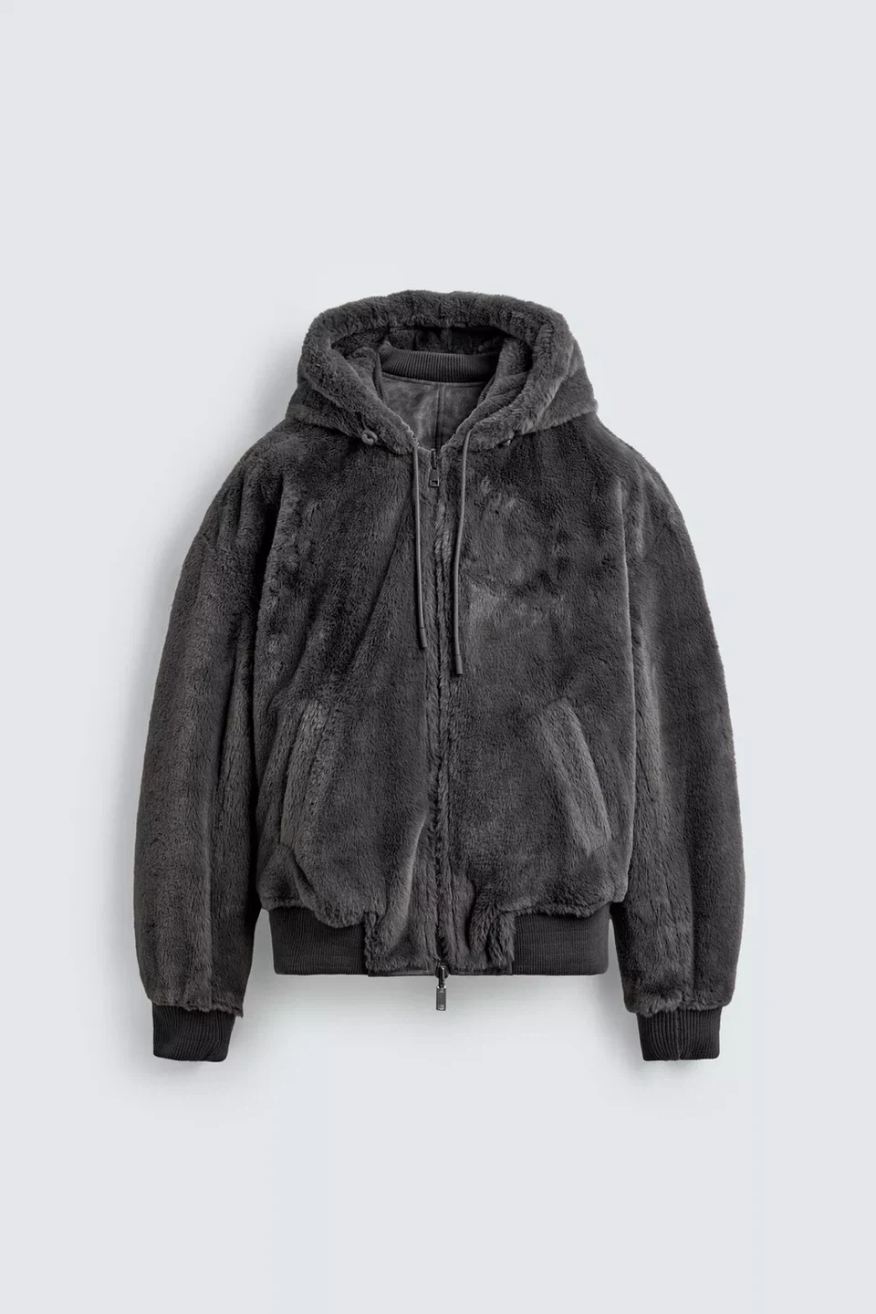 Reversable Faux Fur Hooded Jacket - Size Large - photo 2