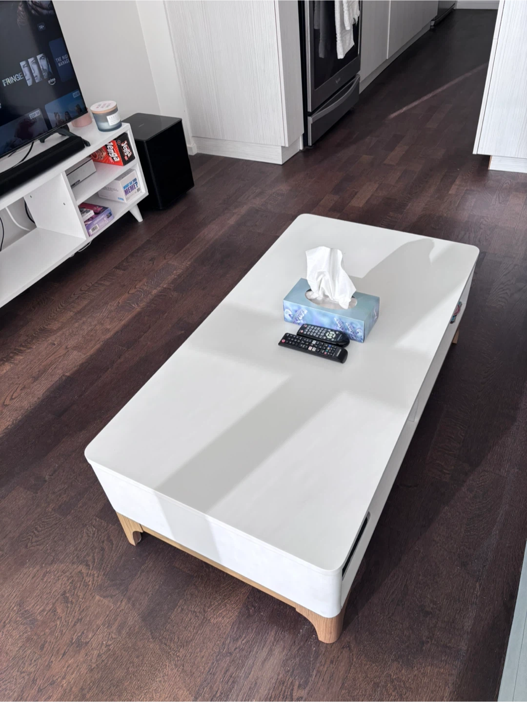 Structube coffee table w/ wood accent base - photo 3