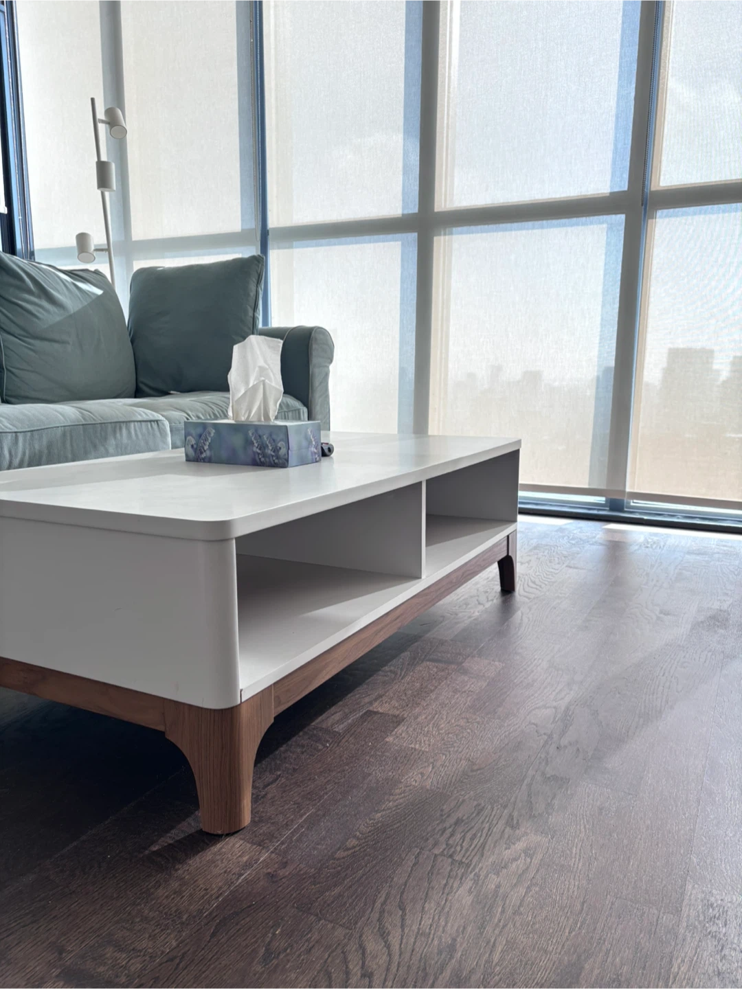 Structube coffee table w/ wood accent base - photo 2