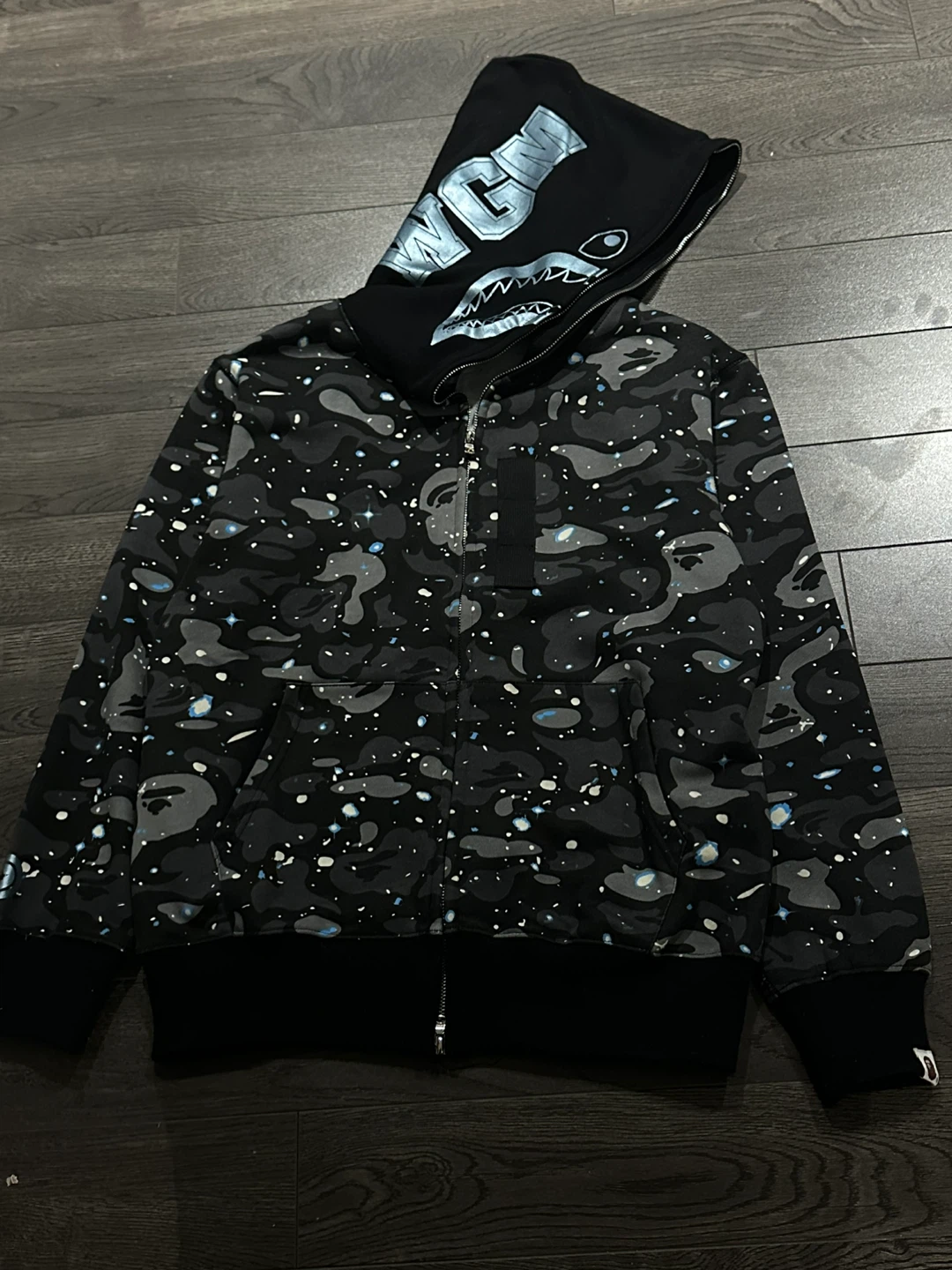 BAPE Space Camo Shark Full Zip Hoodie