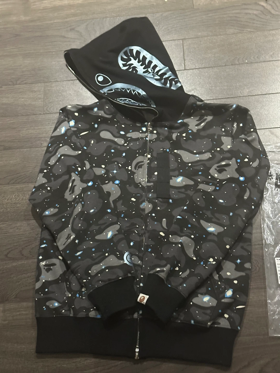 BAPE Space Camo Shark Full Zip Hoodie - photo 3