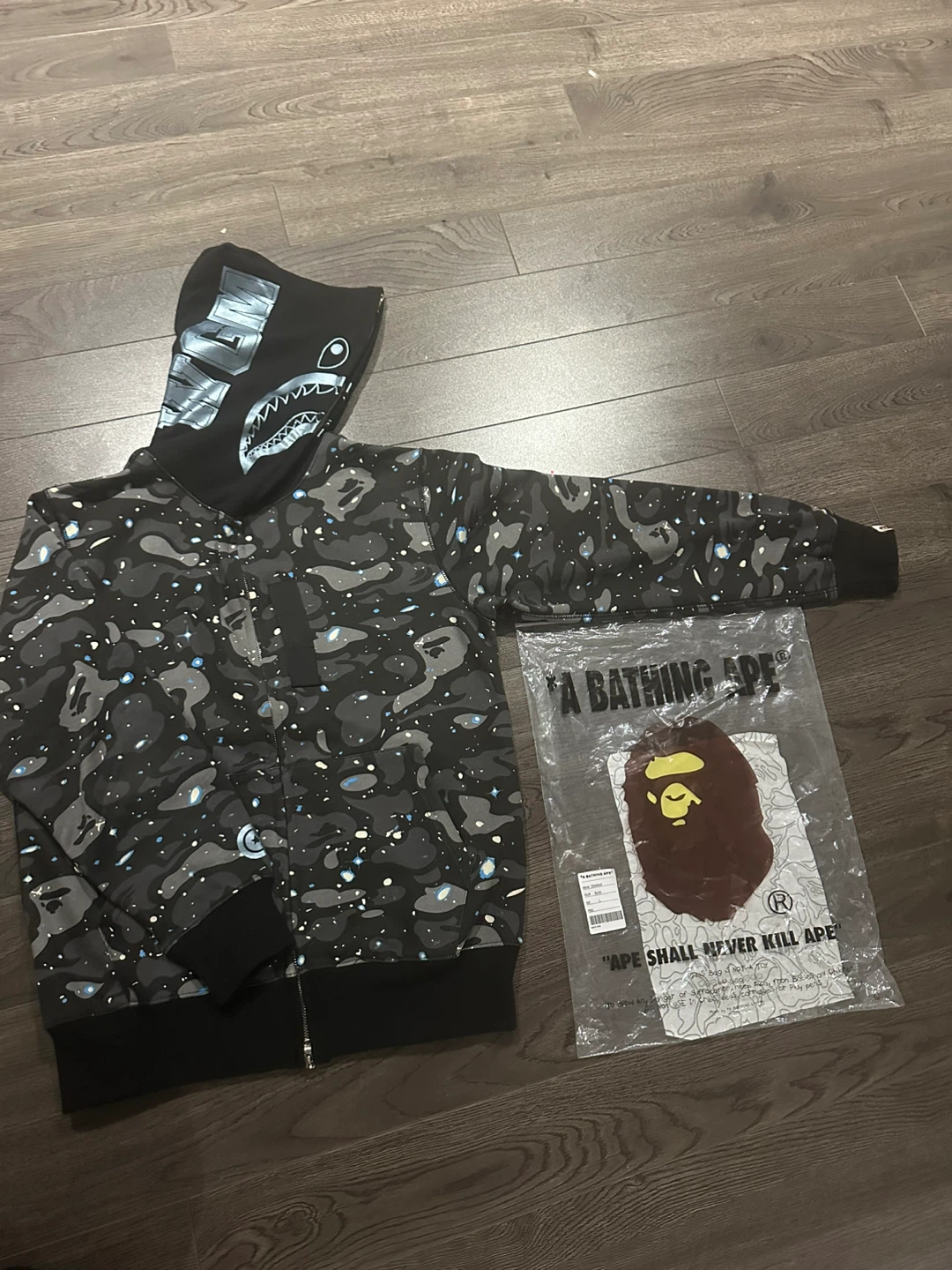 BAPE Space Camo Shark Full Zip Hoodie - photo 2