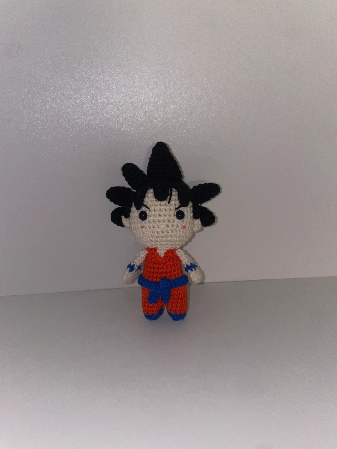 Handmade Crochet Goku Keychain
