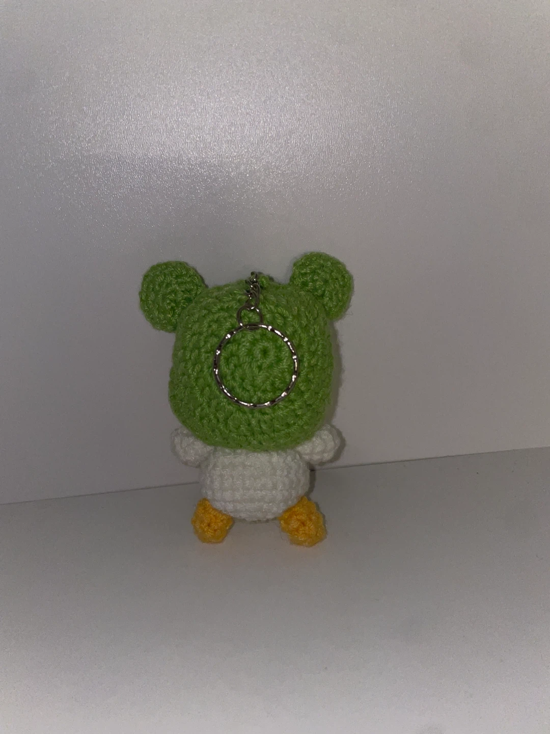Crochet Duck with Frog Hat Keychain - photo 2