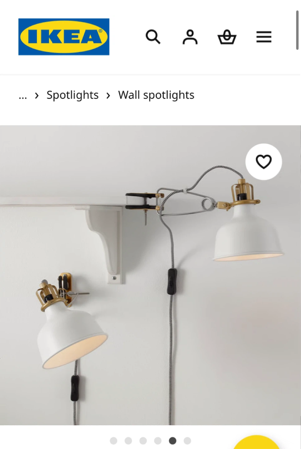 3 - IKEA Ranarp Off-White Wall/Clamp Spotlights - photo 4
