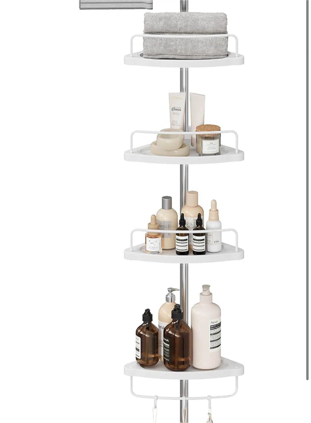 Tension Corner Shelf - Bathroom Organizer
