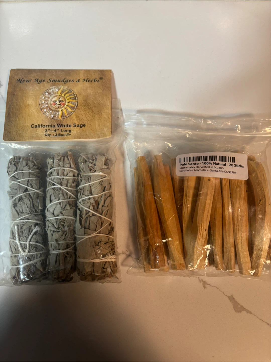 Palo Santo Sticks & California White Sage Smudge Bundle
