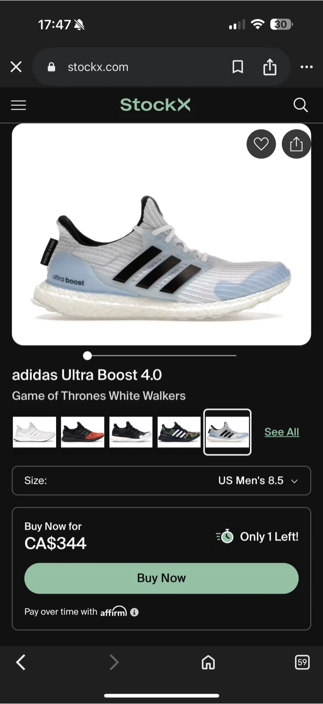 Adidas UltraBoost 4.0 – Game of Thrones Edition