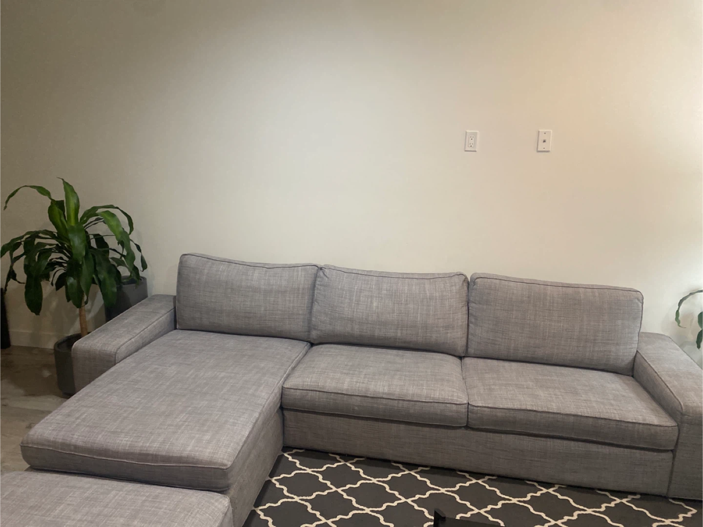 Grey Sectional Sofa with Ottoman - photo 5
