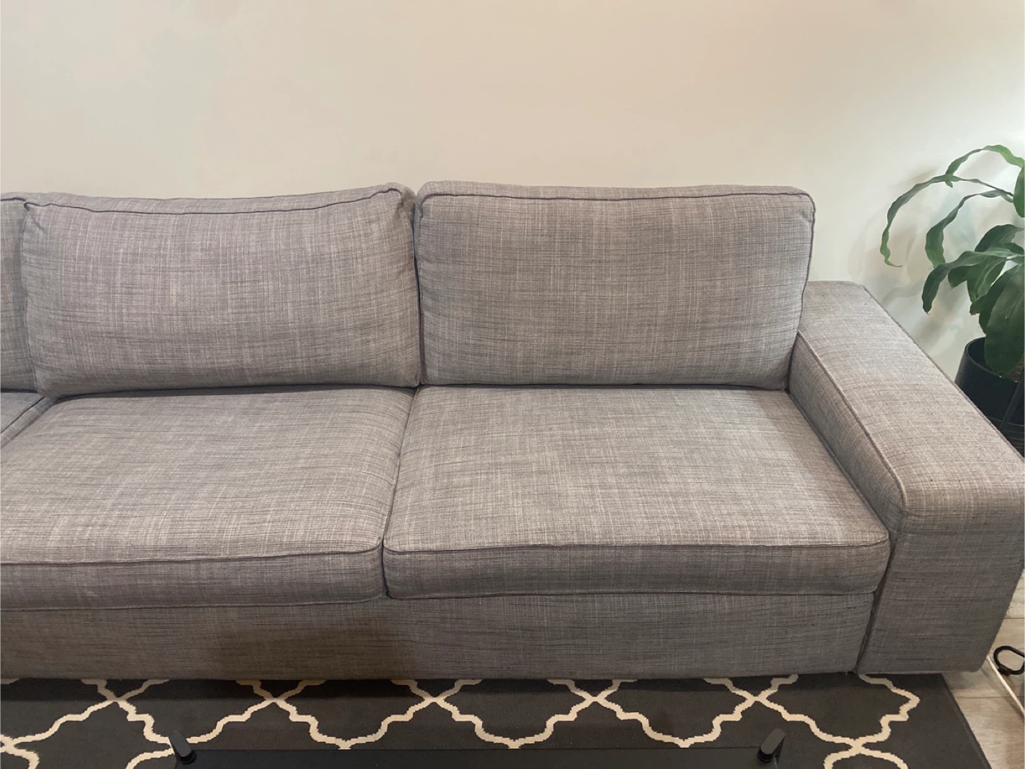 Grey Sectional Sofa with Ottoman - photo 2