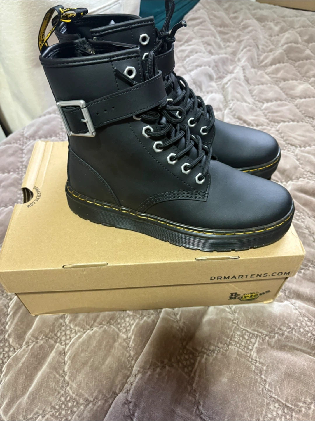 Dr. Martens Rometty Black Leather Ankle Boots