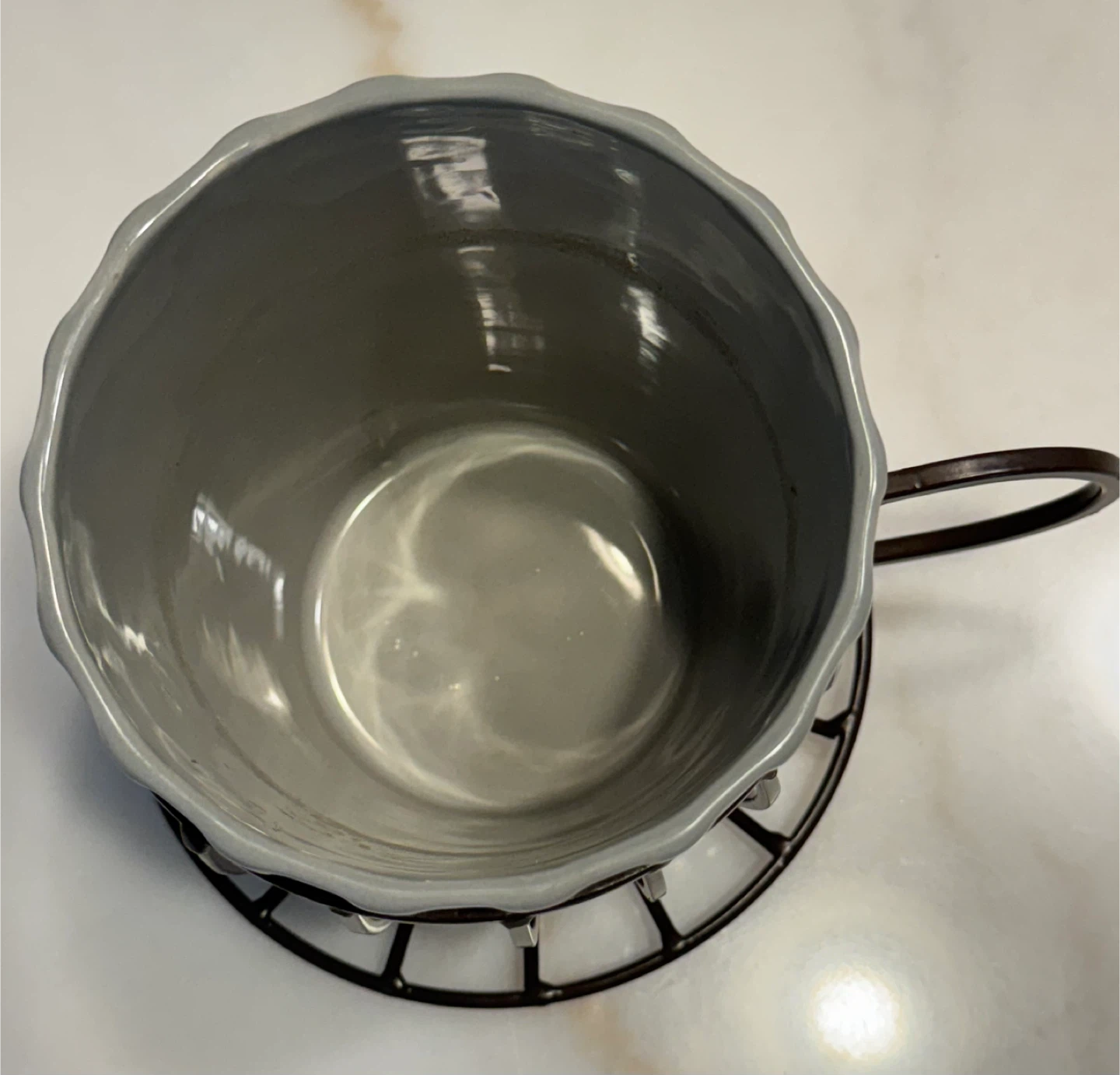 4.5” Coffee Cup Table Top Pot With Holder - photo 2