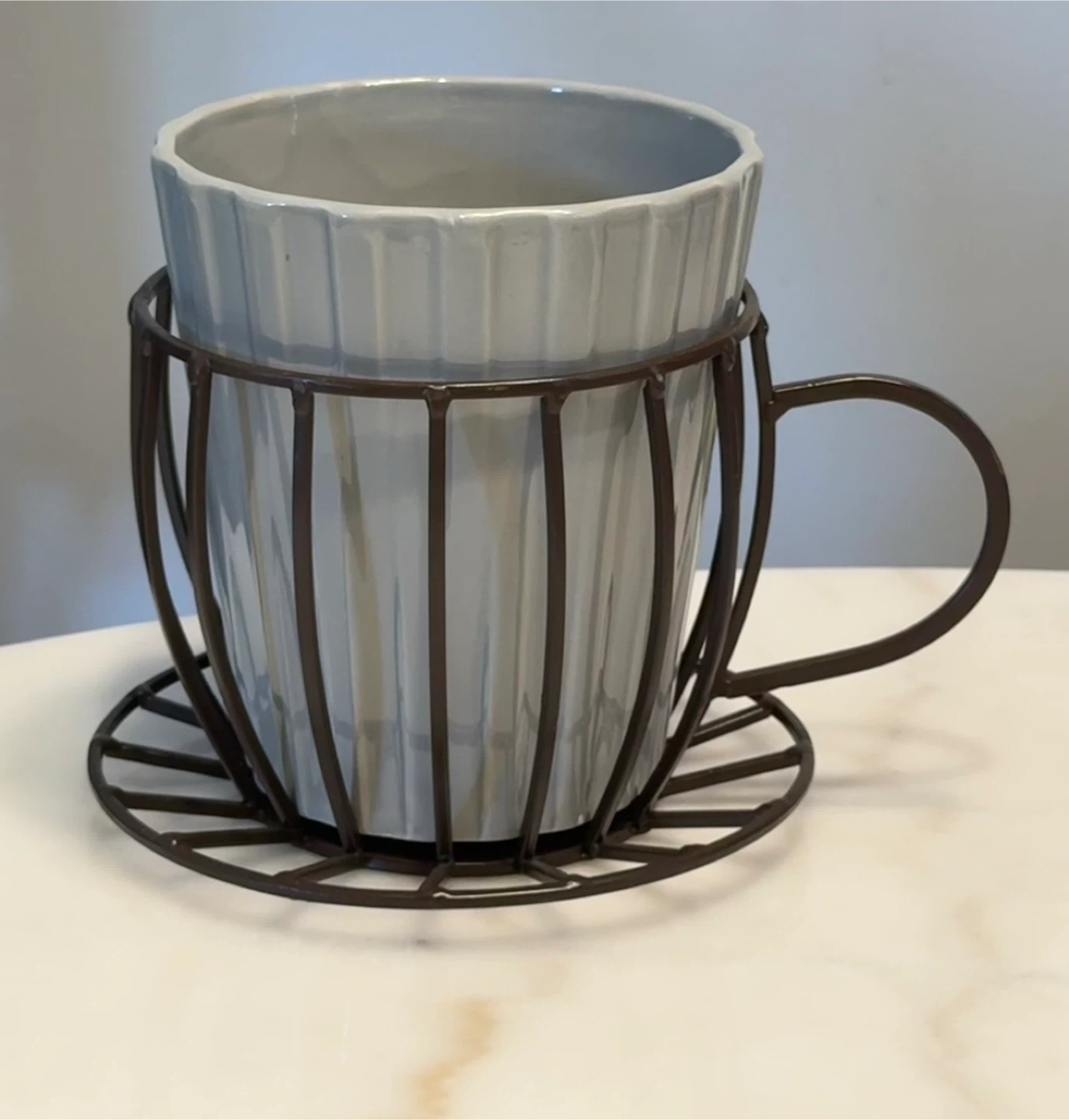 4.5” Coffee Cup Table Top Pot With Holder - photo 5