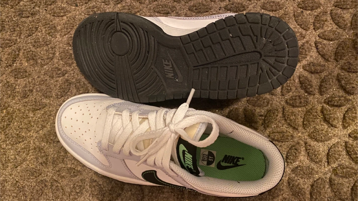 Nike Dunk Low Gray/Green Size 5Y - photo 3