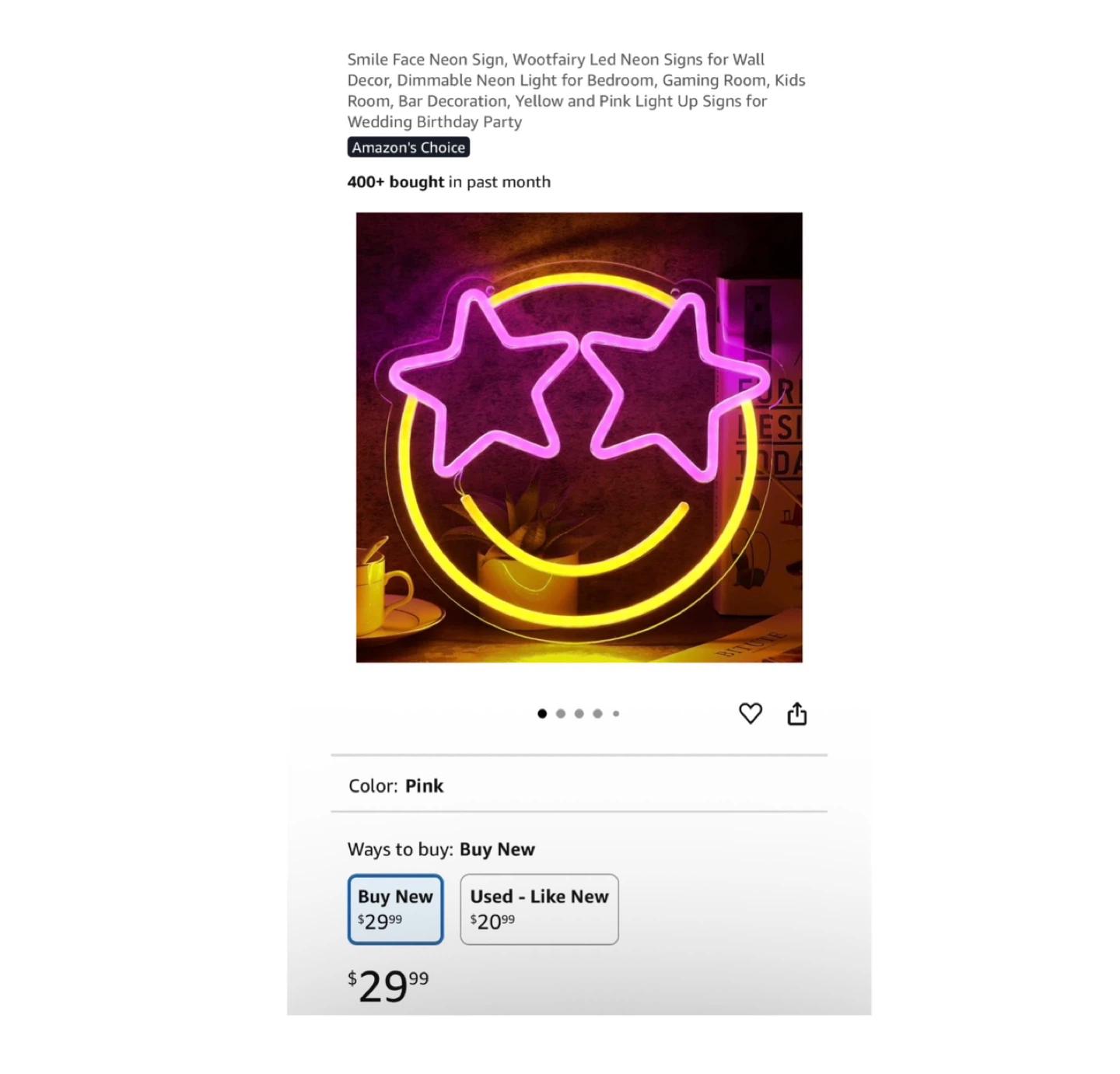 Brand new Smile Face Neon Sign
