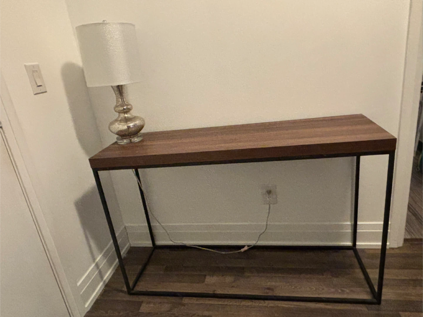 Wood & Metal Console Table
