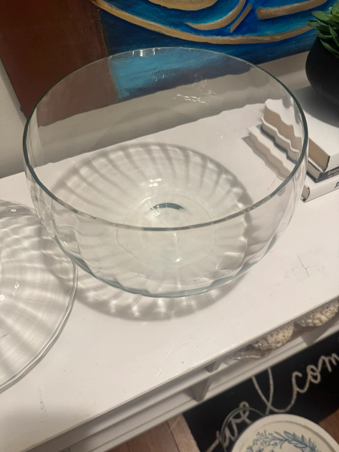 Vintage Glass Pumpkin lemonade / drink Bowl with Lid - photo 3