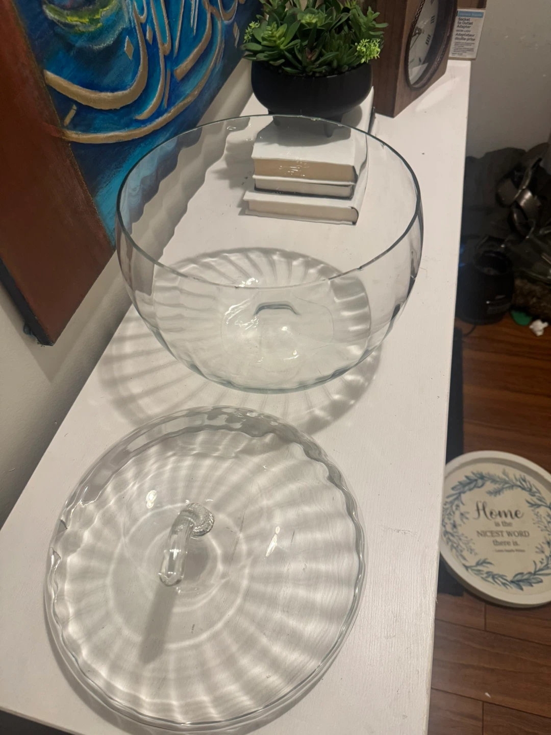 Vintage Glass Pumpkin lemonade / drink Bowl with Lid - photo 4