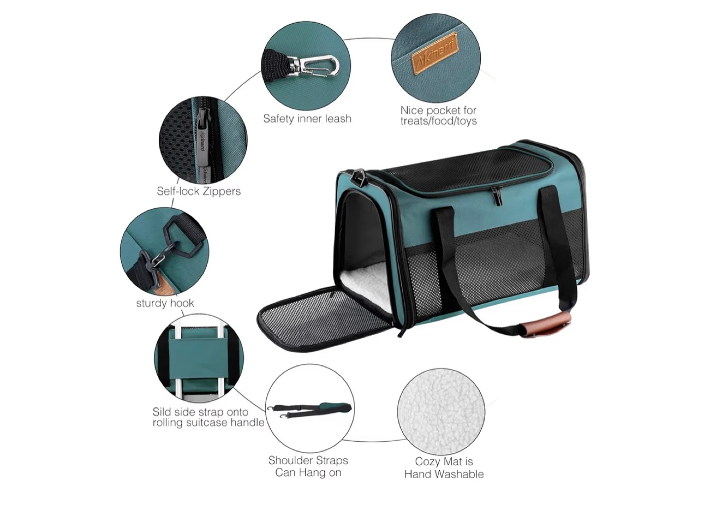 Brand New Akinerri Pet Carrier - Medium, Blue - photo 4