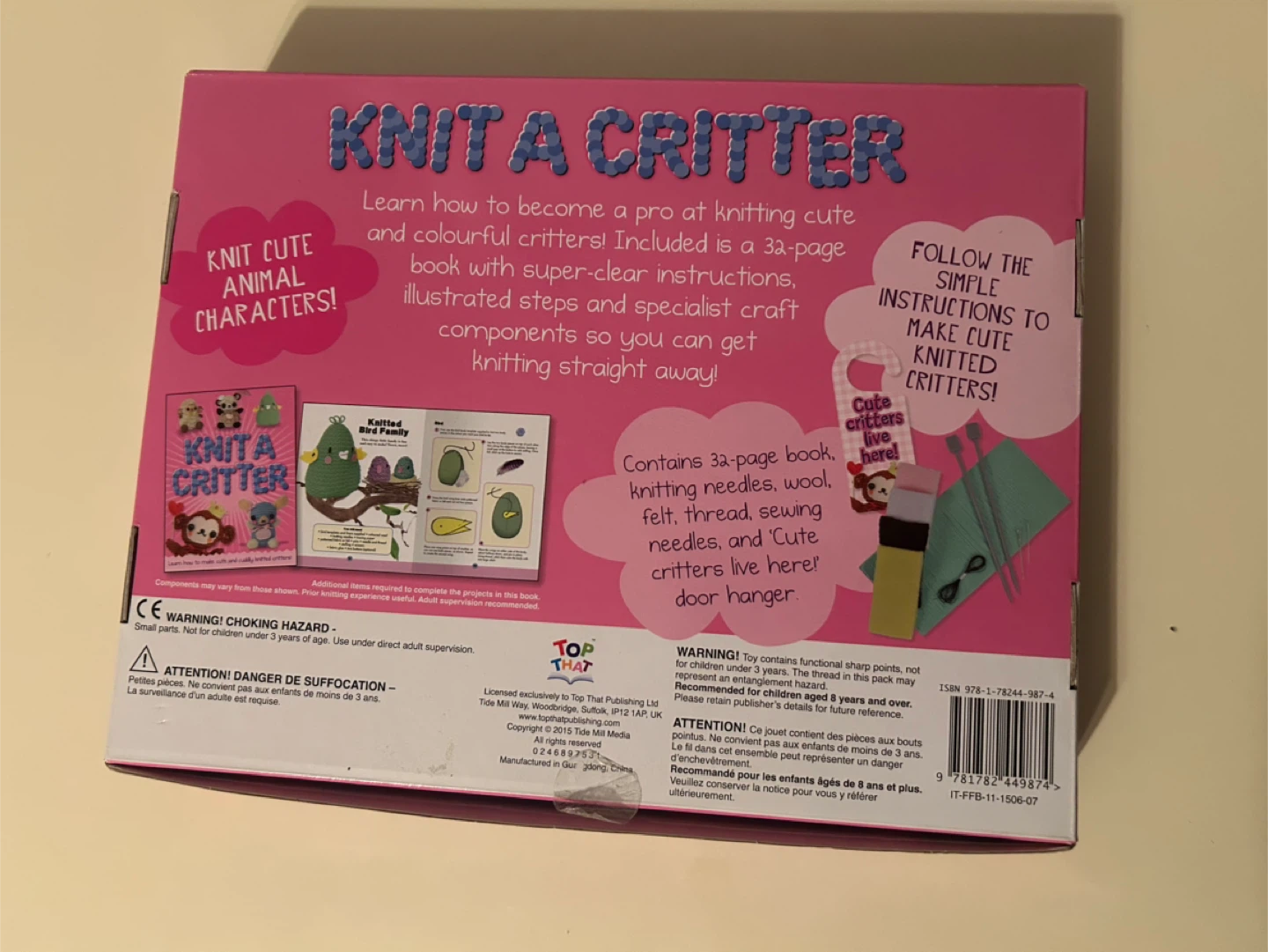 Knit A Critter Craft Kit - In Box - Never Used - photo 2
